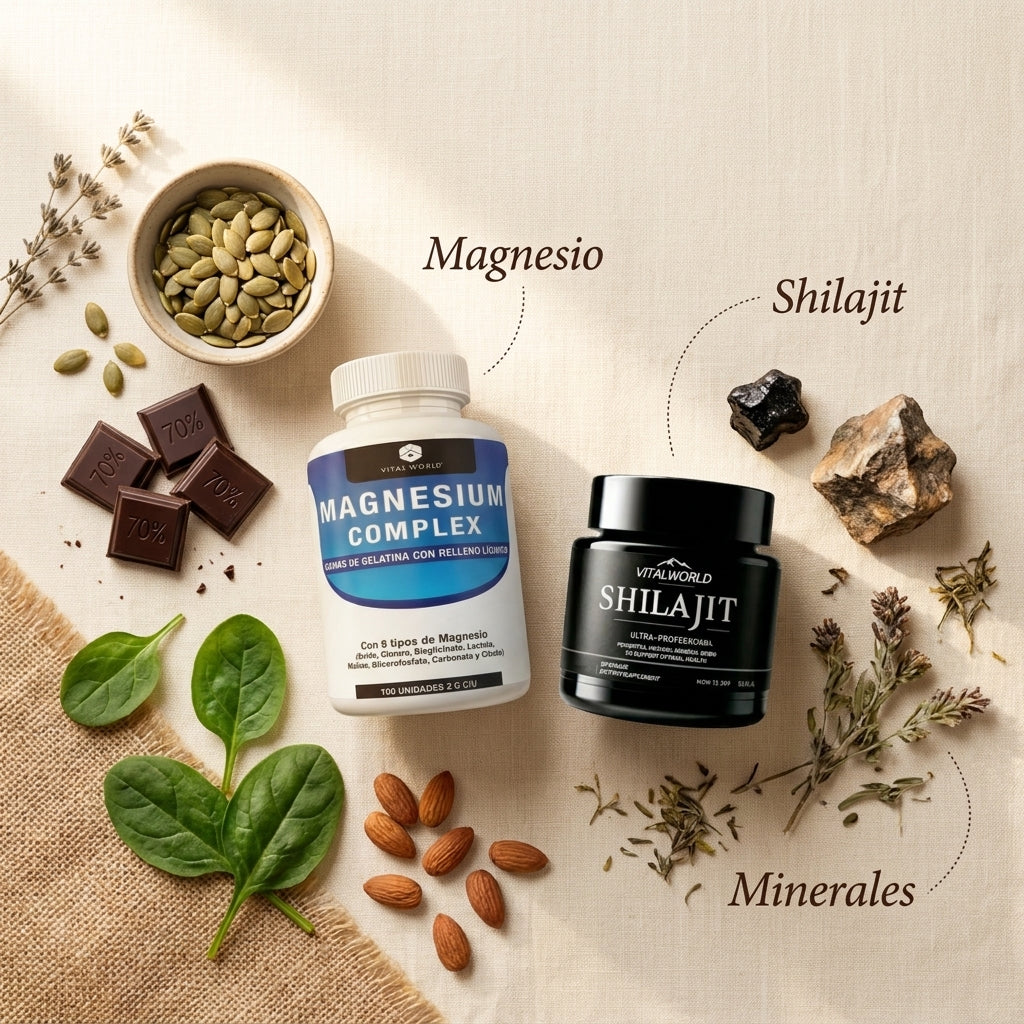 Combo Magnesio + Shilajit — Ingredientes naturales